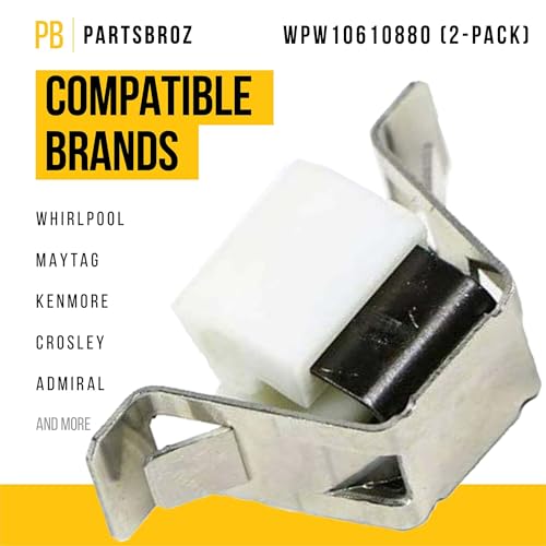 PartsBroz WPW10610880 Door Catch (2-Pack) - Compatible Whirlpool Maytag Kenmore Roper Dryer - Replaces AP6983349 | Easy