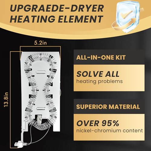 Sikawai 2025 Upgrade Dryer Heating Element Replacement Fit for Whirlpool Cabrio Kenmore Maytag GE Dryers