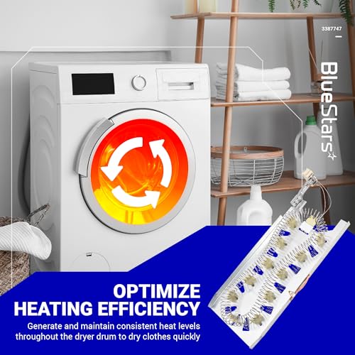 BlueStars Dryer Heating Element - Whirlpool Kenmore Maytag Compatible - Replaces WP3387747, PS11741416, AP6008281, W1104
