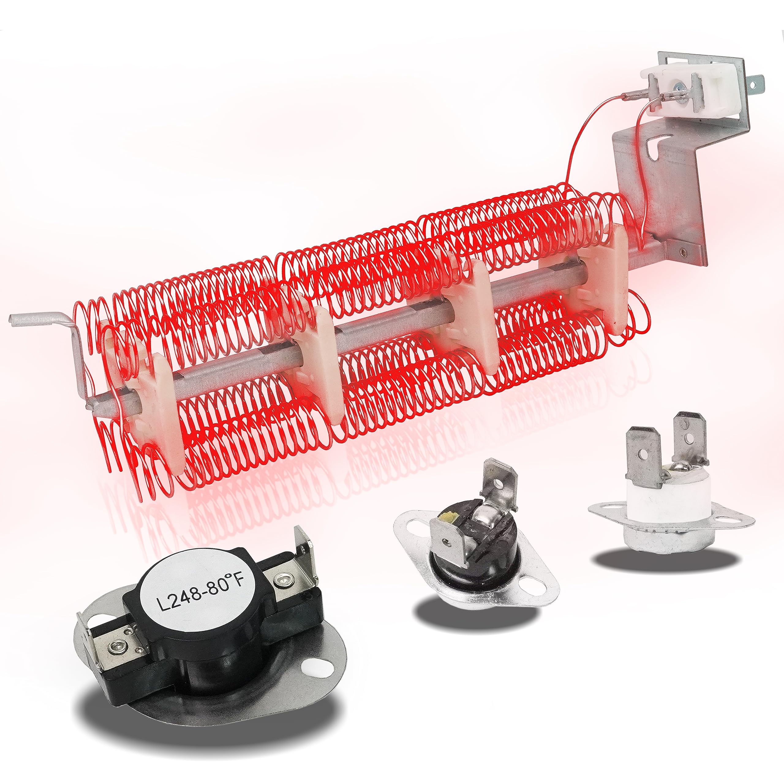 Maytag Dryer Heating Element LA-1044 LA1044 And Thermostat Fuse Replaces For PYE2300AYW PYET244AYW Users In Laundry Room